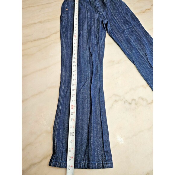 ROCK&ROLL HOOEY Women's Stripes High Rise BootCut Leg Blue Jeans, W 29, L 30 - Picture 5 of 10